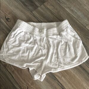 Offline By Aerie White Athletic Shorts with Elastic Waistband